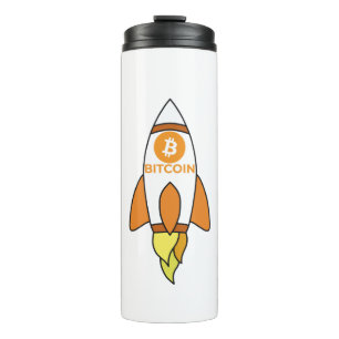 Bitcoin To The Moon Rocket Thermal Tumbler