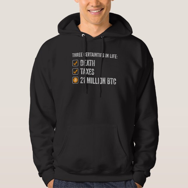 Bitcoin Trader Btc Miner Crypto Cryptocurrency Sat Hoodie (Front)