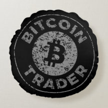 Bitcoin Trader Grunge Text Circle Outline Black