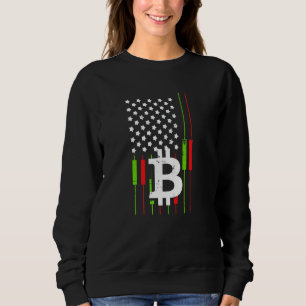Bitcoin Trading Us Flag Cryptocurrency Btc Bitcoin Sweatshirt