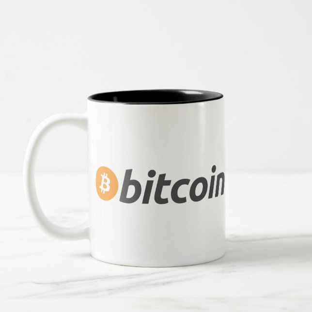 Bitcoin Two-Tone Coffee Mug (Left)