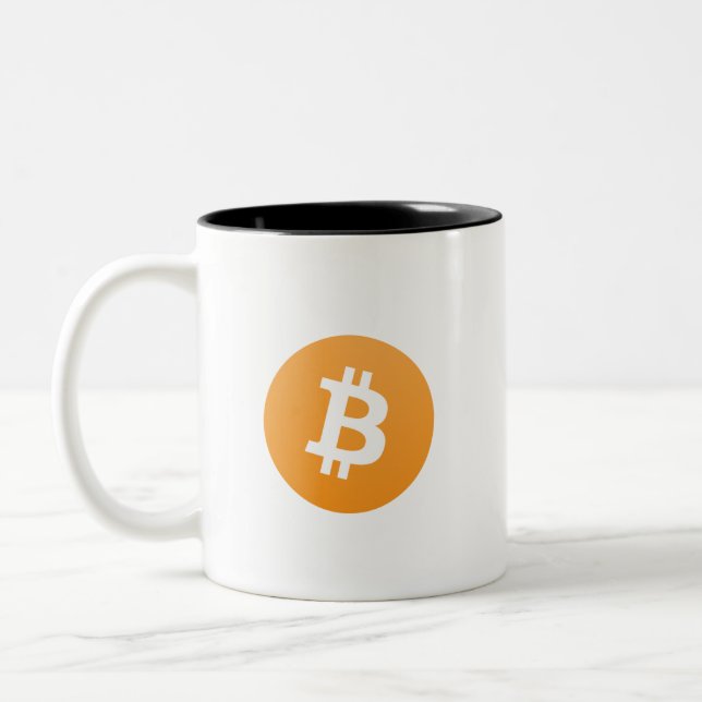 Bitcoin Two-Tone Mug (Left)
