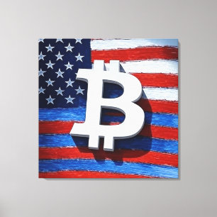Bitcoin USA Canvas Print
