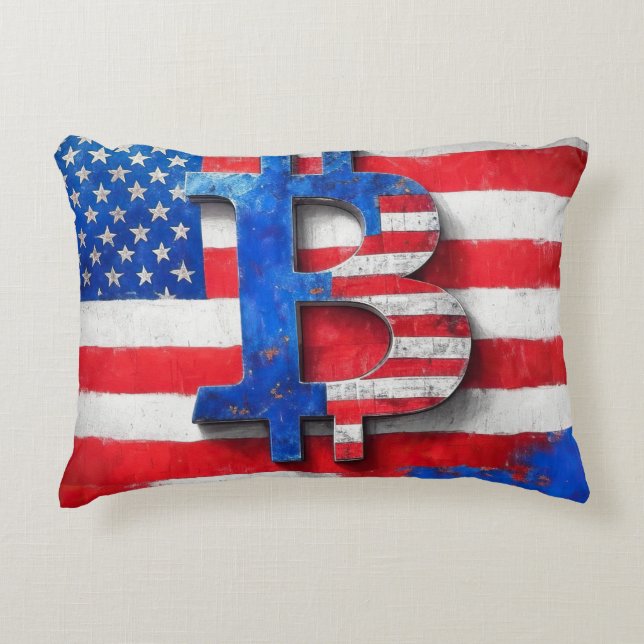 Bitcoin USA Decorative Cushion (Front)