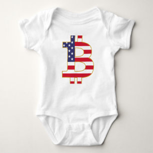 Bitcoin USA Flag  - Btc Crypto Baby Bodysuit