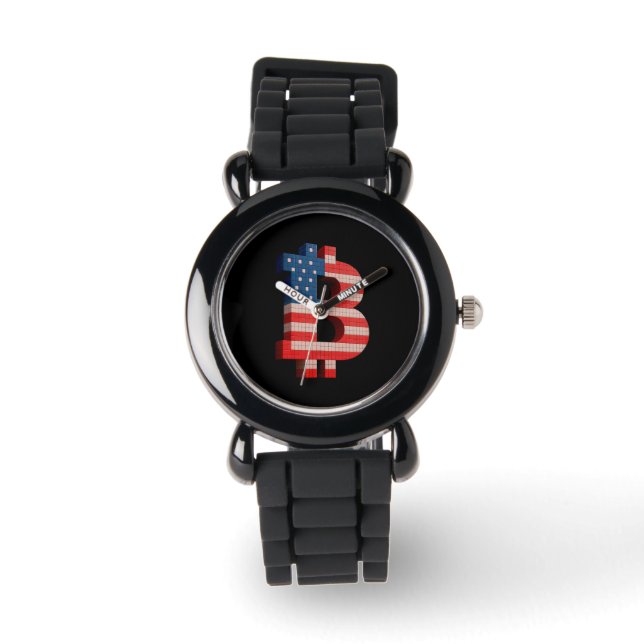 Bitcoin USA Pixel ₿ Watch (Front)