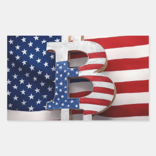 Bitcoin USA Rectangular Sticker