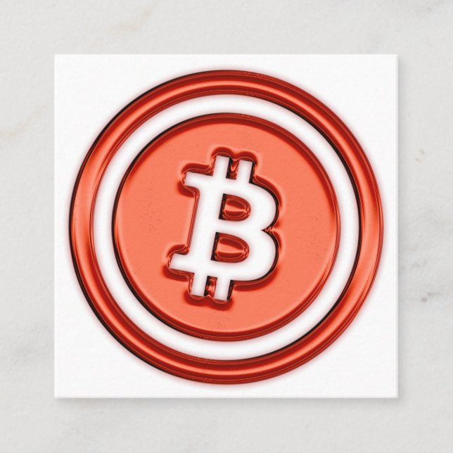 Bitcoin Wallet QR Code Bit Me Insert Online Red (Front)