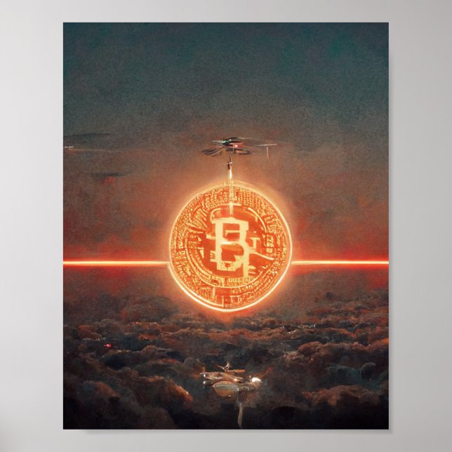 Bitcoin wallpaper poster (Front)