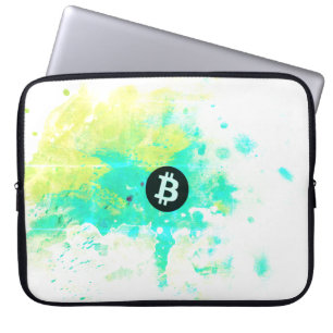 Bitcoin Watercolor (Style 7 - Stack Sats) Laptop Sleeve