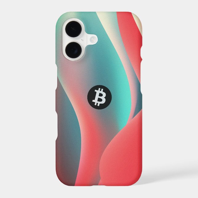 Bitcoin Wave (Retro Orange Cyan) (Back)