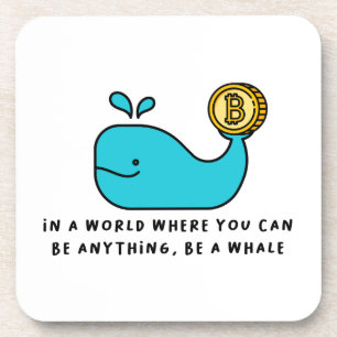 Bitcoin Whale Crypto Investor & BTC Trading Design Coaster
