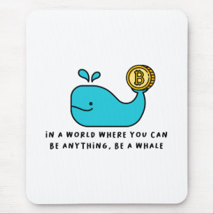 Bitcoin Whale Crypto Investor & BTC Trading Design Mouse Pad