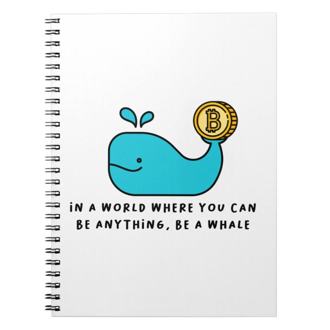 Bitcoin Whale Crypto Investor & BTC Trading Design Notebook (Front)