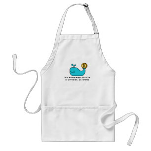 Bitcoin Whale Crypto Investor & BTC Trading Design Standard Apron