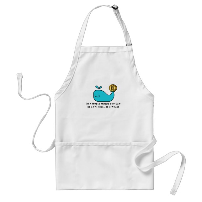 Bitcoin Whale Crypto Investor & BTC Trading Design Standard Apron (Front)