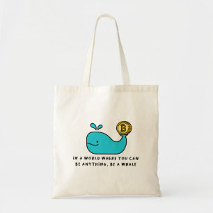Bitcoin Whale Crypto Investor & BTC Trading Design Tote Bag