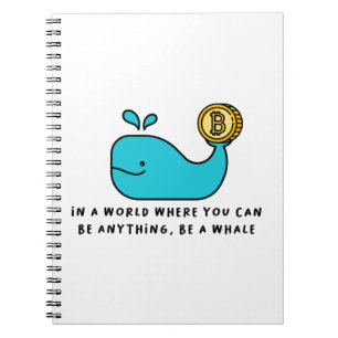 Bitcoin Whale Funny Crypto Investor Cartoon Design Notebook