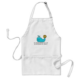 Bitcoin Whale Funny Crypto Investor Cartoon Design Standard Apron