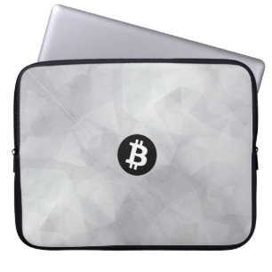 Bitcoin White Crystal Laptop Sleeve
