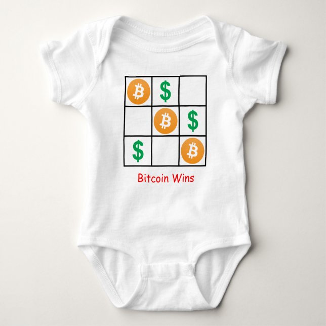 Bitcoin Wins Baby Bodysuit (Front)