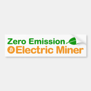 Bitcoin Zero Emission Miner Bumper Sticker