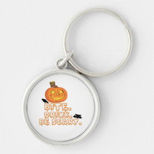Bite Drink Be Scary Halloween Key Ring