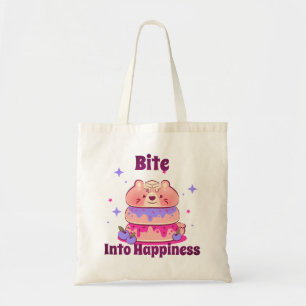 Bite Into Happiness Tote Bag