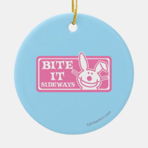 Bite it Sideways Ceramic Tree Decoration