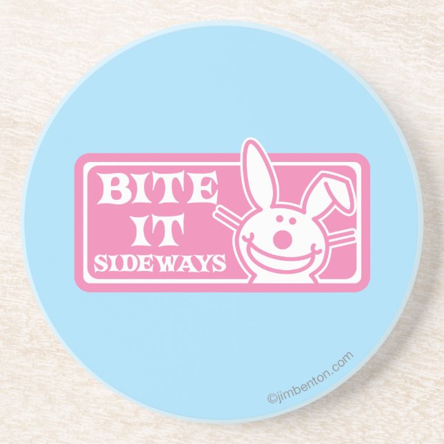 Bite it Sideways Coaster (Front)