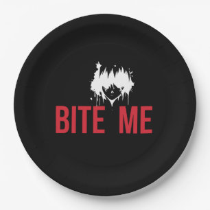 Bite Me: A Spooky and Playful Twist" Paper Plate