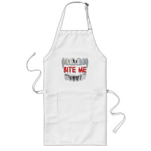 Bite Me Blood And Vampire Teeth Apron
