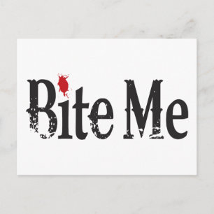 Bite Me (Blood) Postcard