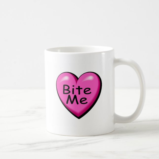 Bite Me Candy Heart Coffee Mug (Right)