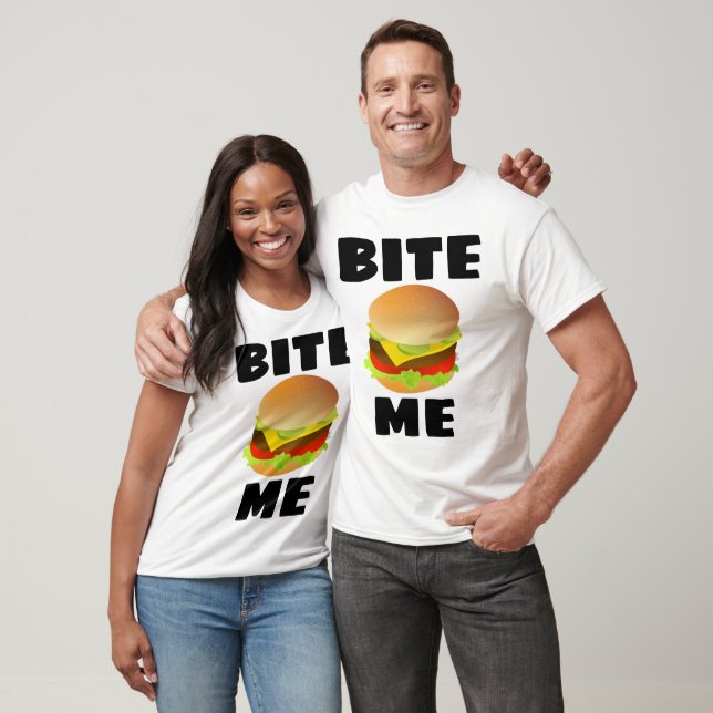 BITE ME, CHEESEBURGER , Funny T-shirts (Unisex)