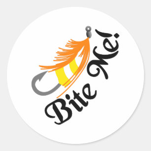 Bite Me Classic Round Sticker