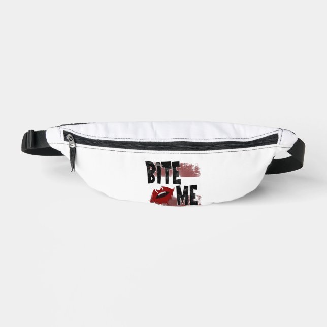 Bite me - Cool Quote - Halloween - Bat Bum Bags (Front)