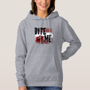 Bite me - Cool Quote - Halloween - Bat Hoodie