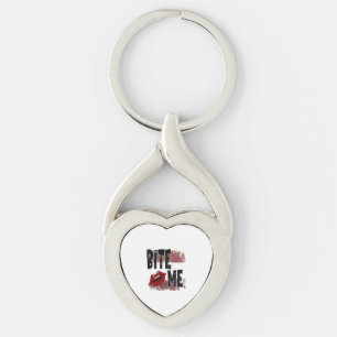 Bite me - Cool Quote - Halloween - Bat Key Ring