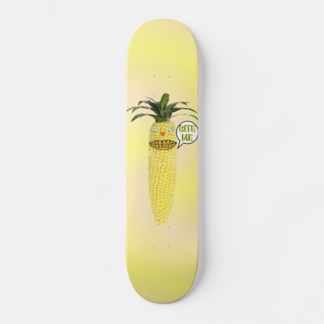 Bite Me Corn on the Cob Skateboard (Front)