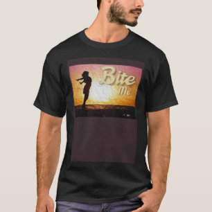 Bite Me Girl on Beach Painting T-Shirt