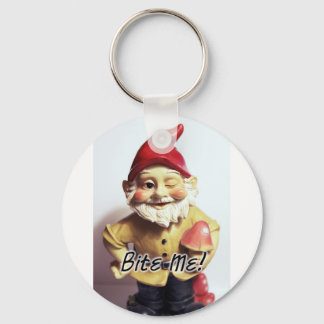 Bite Me Gnome Key Ring