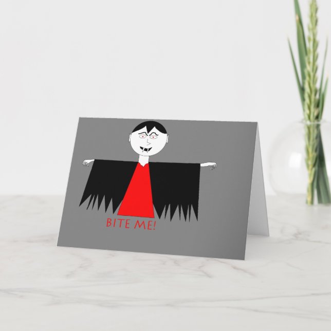 "Bite Me" Hallowe'en Card (Front)