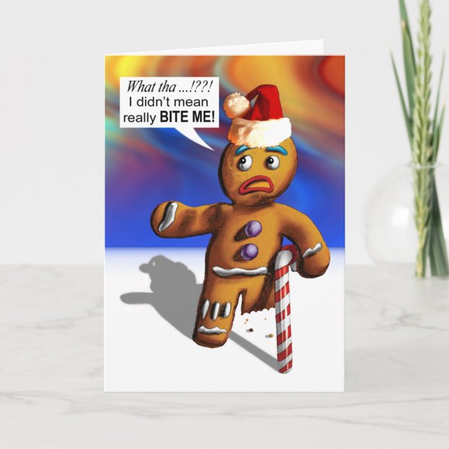 Bite Me Holiday Card (Front)