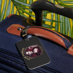 Bite Me I'm Fabulous Vampire Gothic Wine Glass Con Luggage Tag