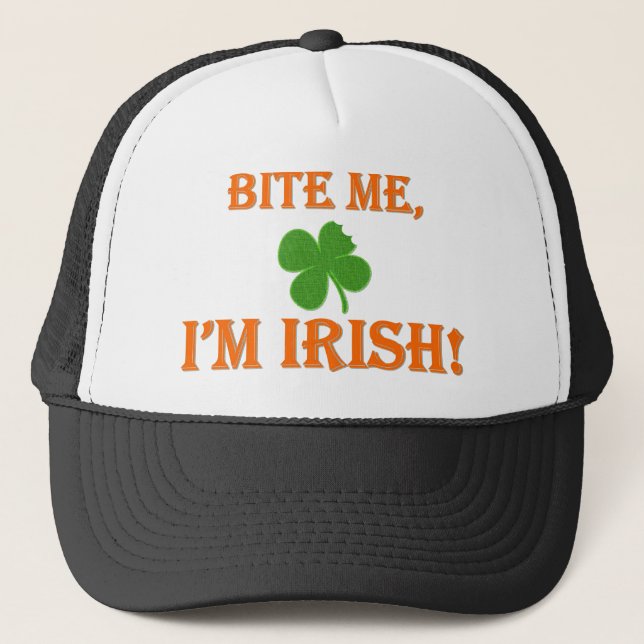 Bite Me I'm Irish Trucker Hat (Front)