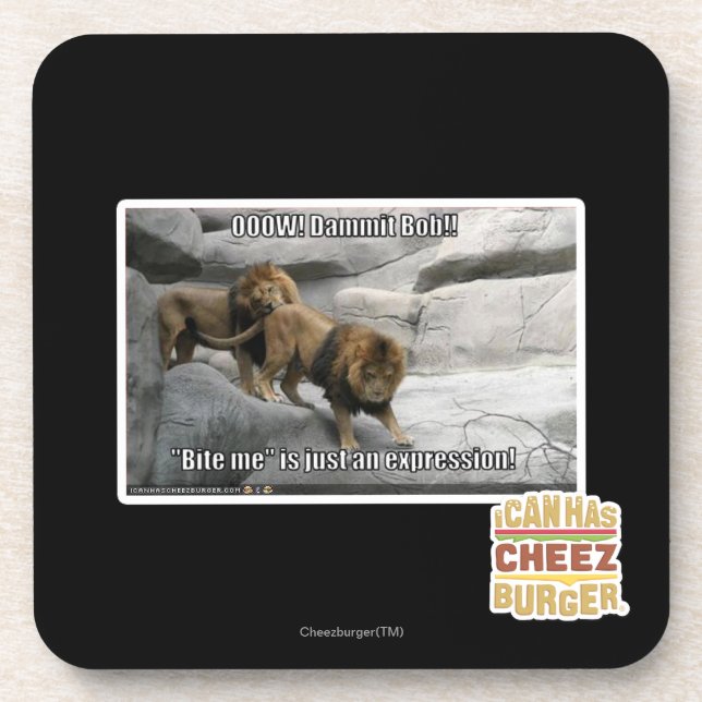 Bite me is just an expression! coaster (Front)