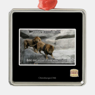 Bite me is just an expression! metal tree decoration