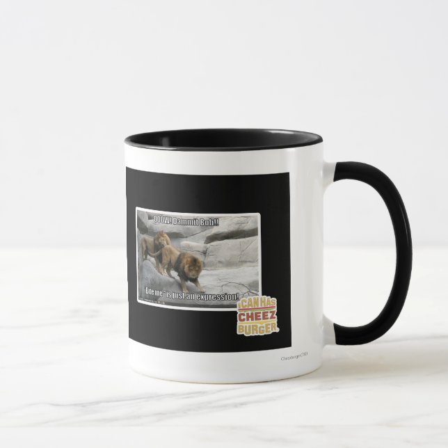 Bite me is just an expression! mug (Right)