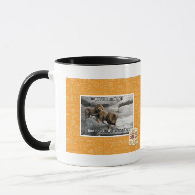 Bite me is just an expression! mug (Left)